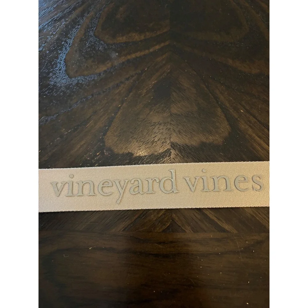 Vineyard Vines D-Ring Belt Men Medium Khaki NWT Logo Webbing
